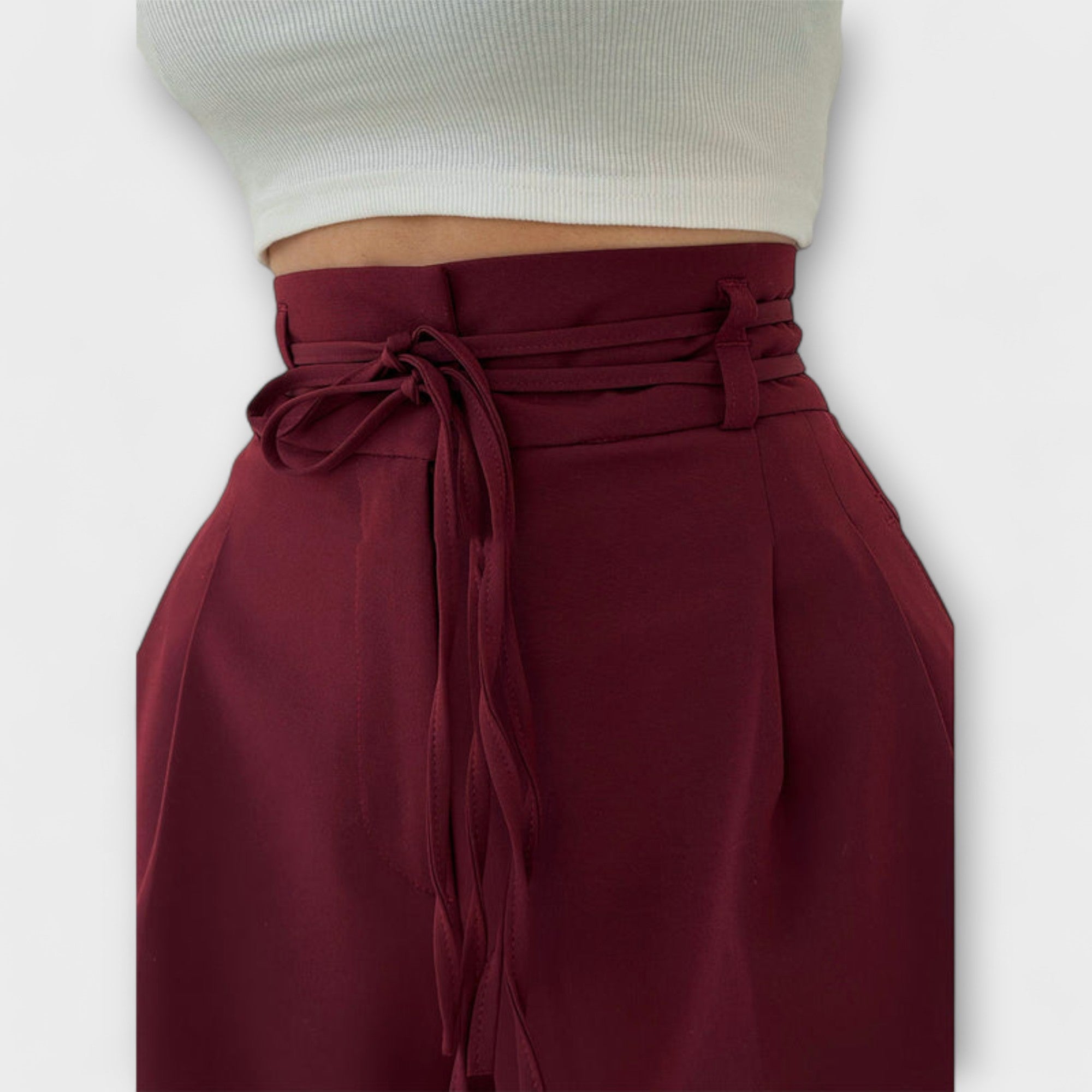 Jill - Lace-Up Casual Pants