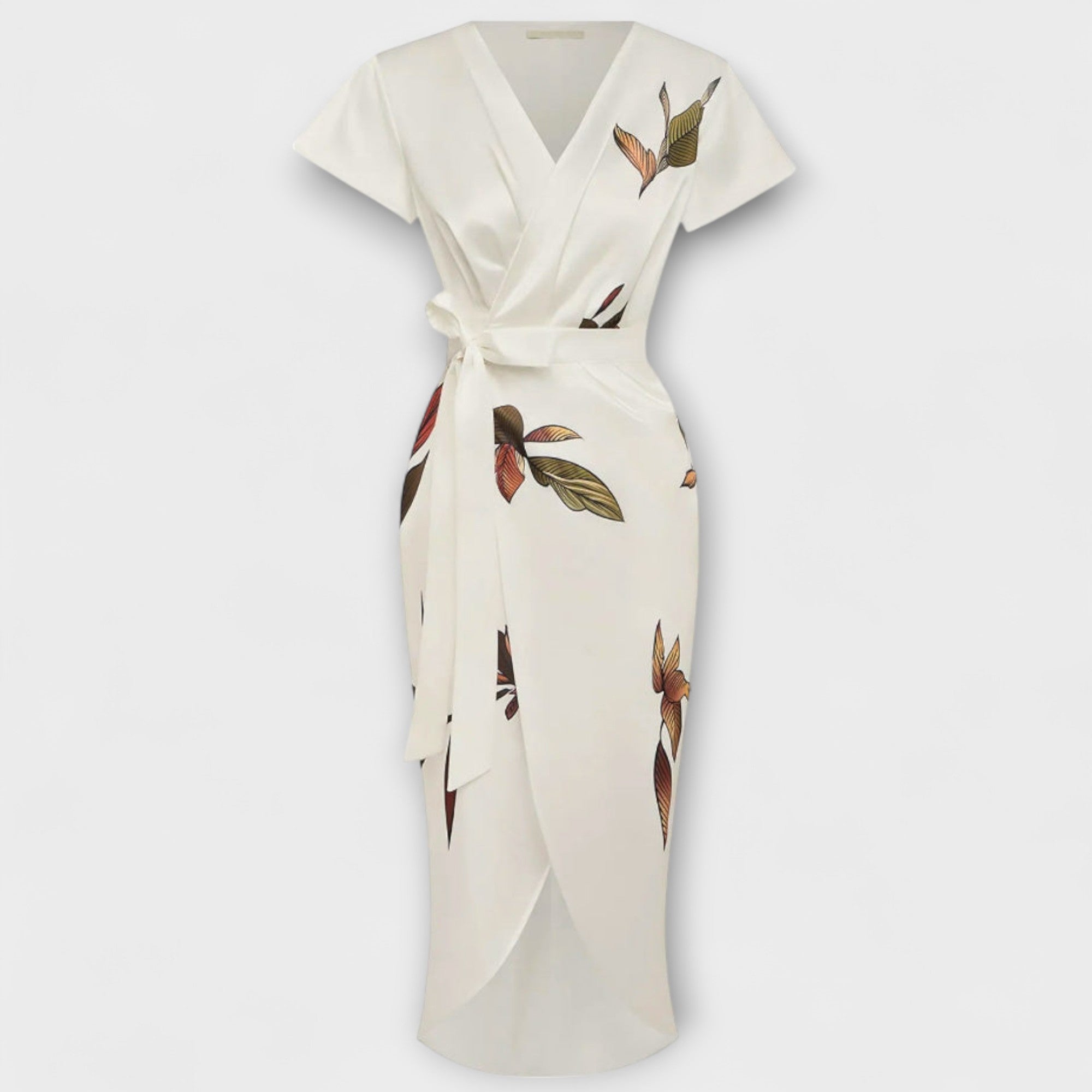 Satin Wrap Dress