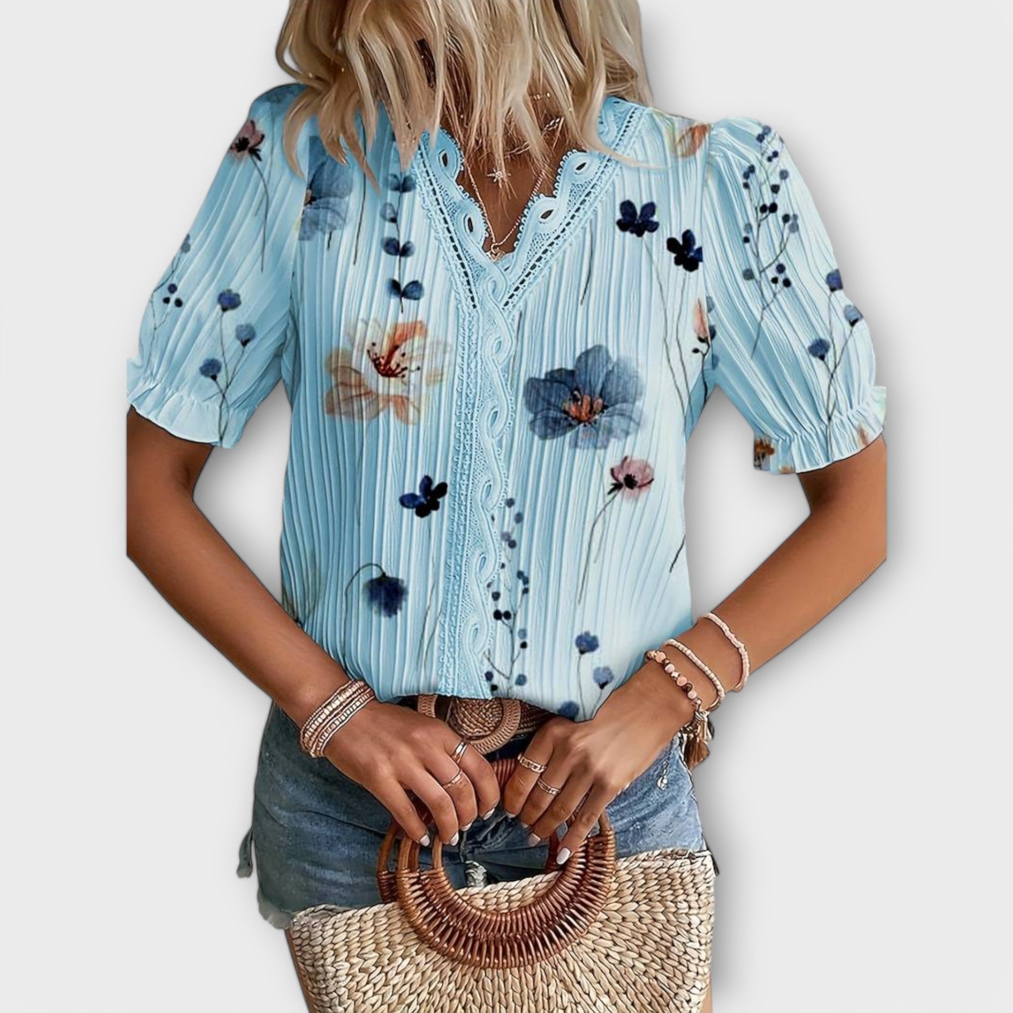 Emily - Fashionable Blouse with V-Neck