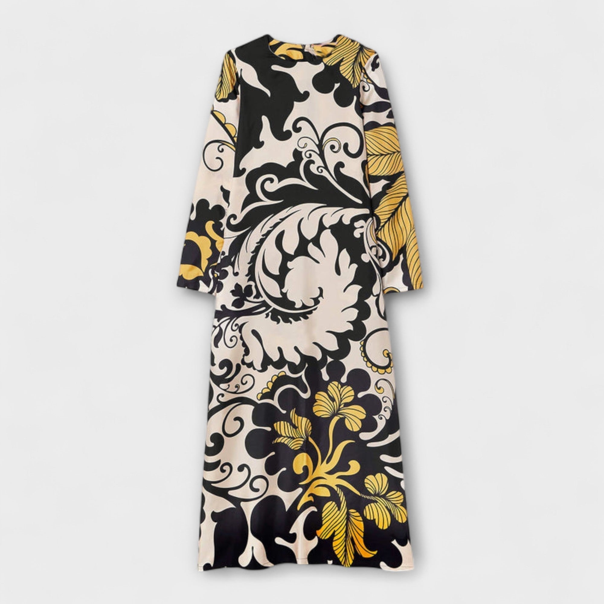 Luana - Eye-catching Satin Swing Twill Midi Dress