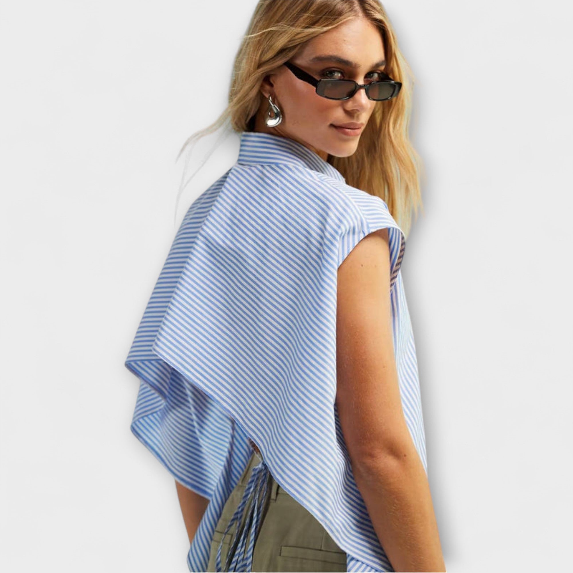 Leona - Sleeveless Striped Top