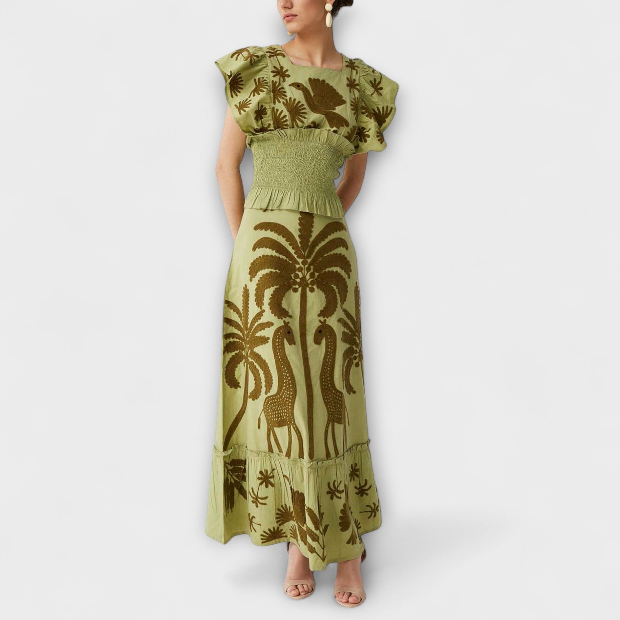 Amy - Chic Palm Tree Dress