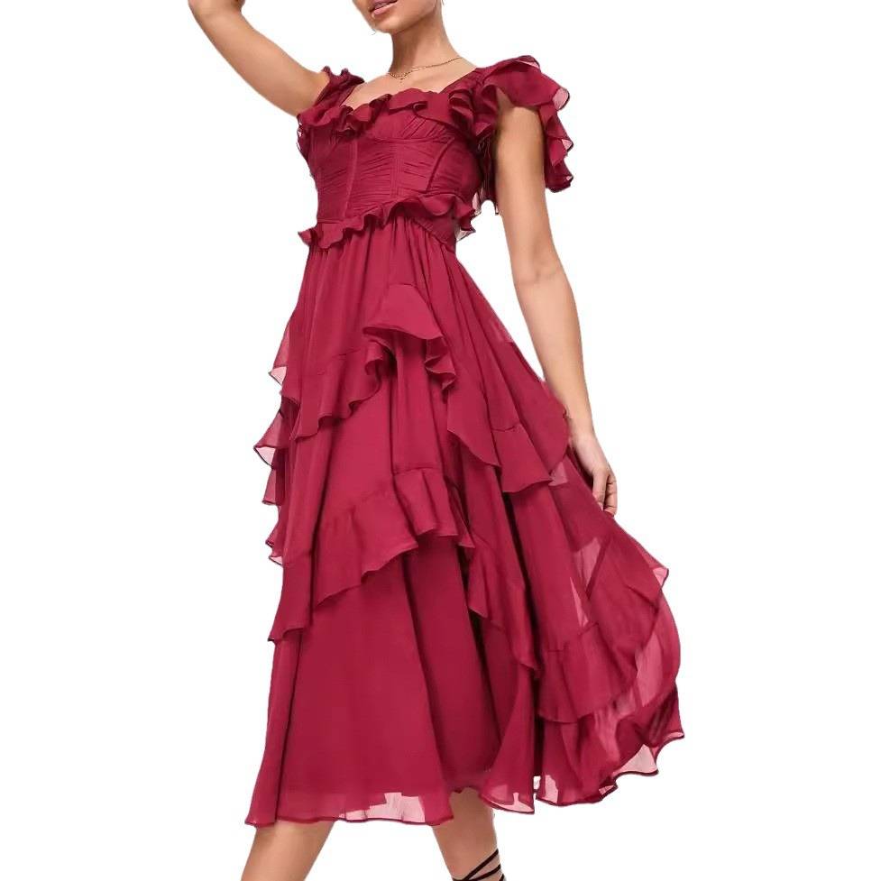 Elisa - Dress with Ruffle Details