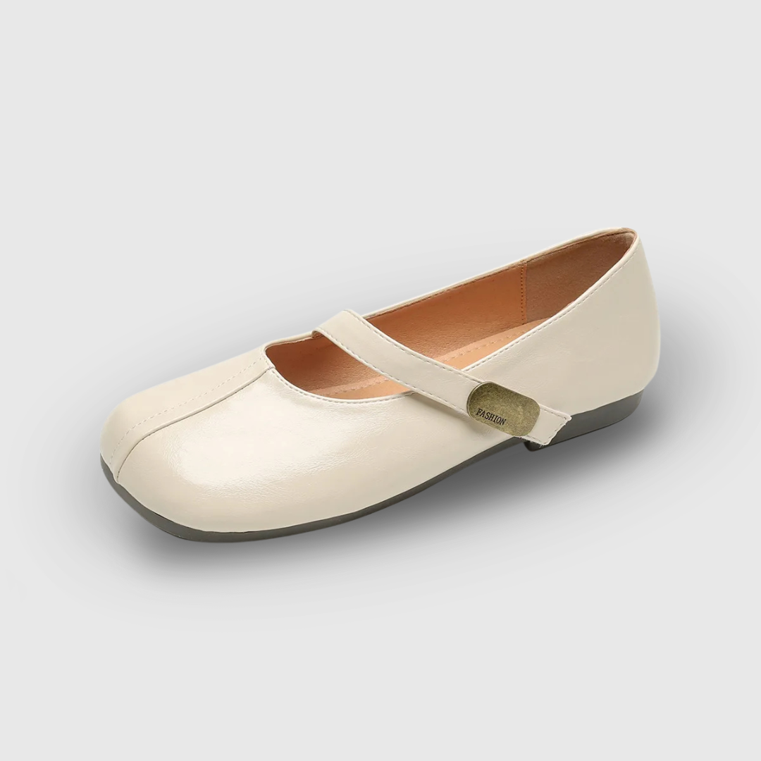 Round Toe Chunky Dress Flats