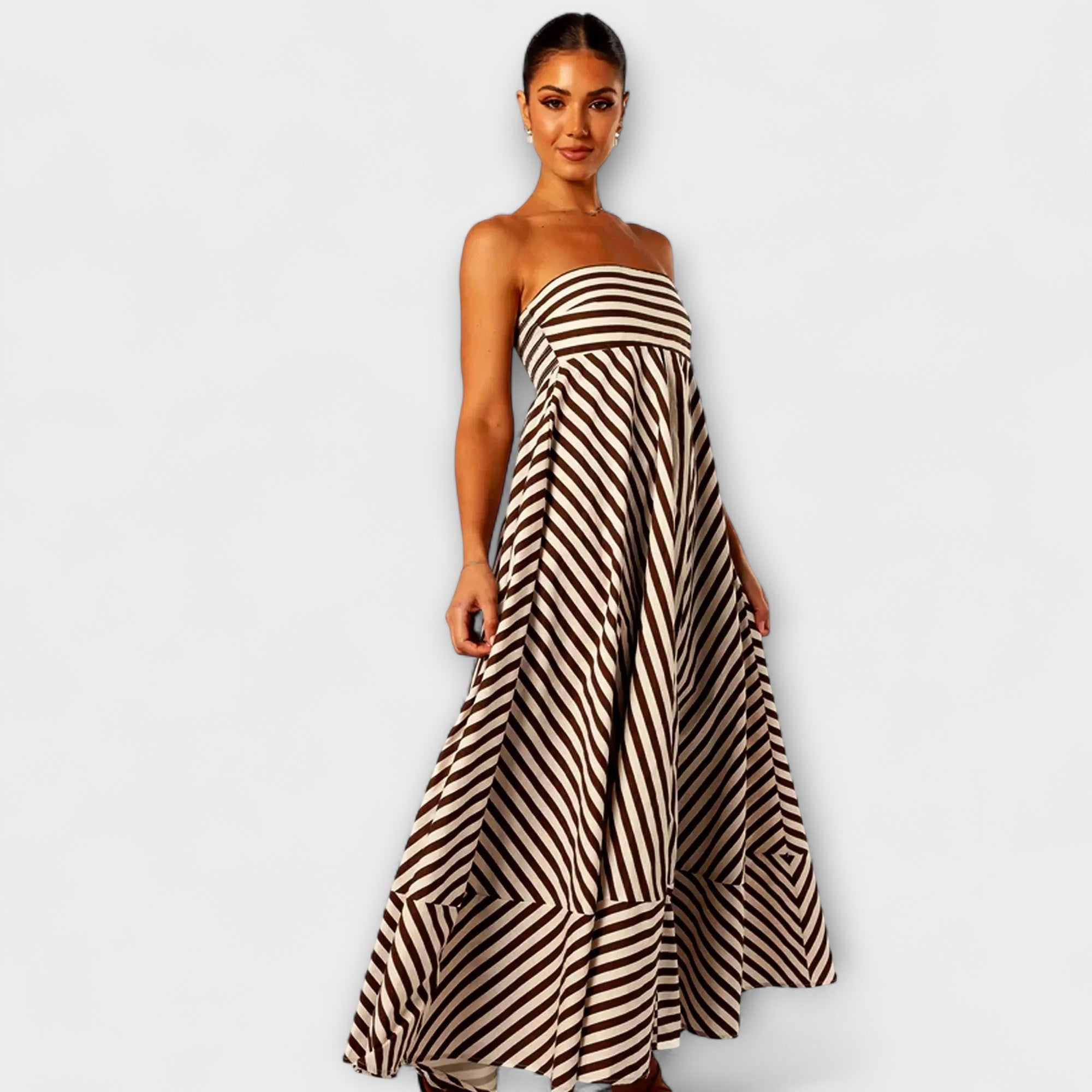 Nocturnal Charm Ruffle Maxi Dress