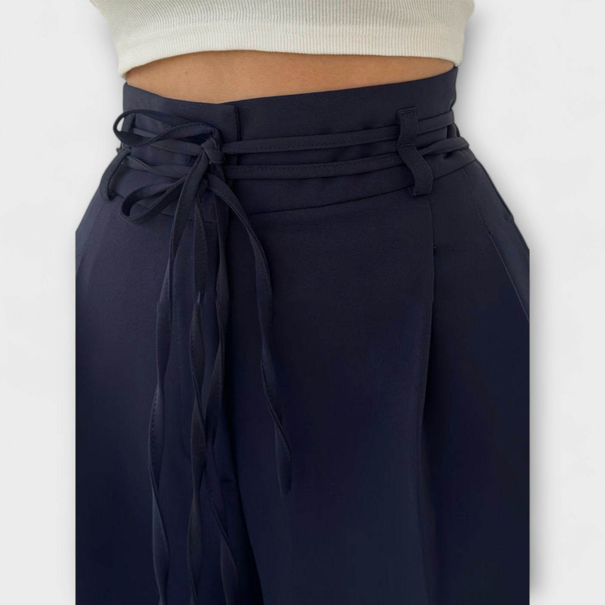 Jill - Lace-Up Casual Pants