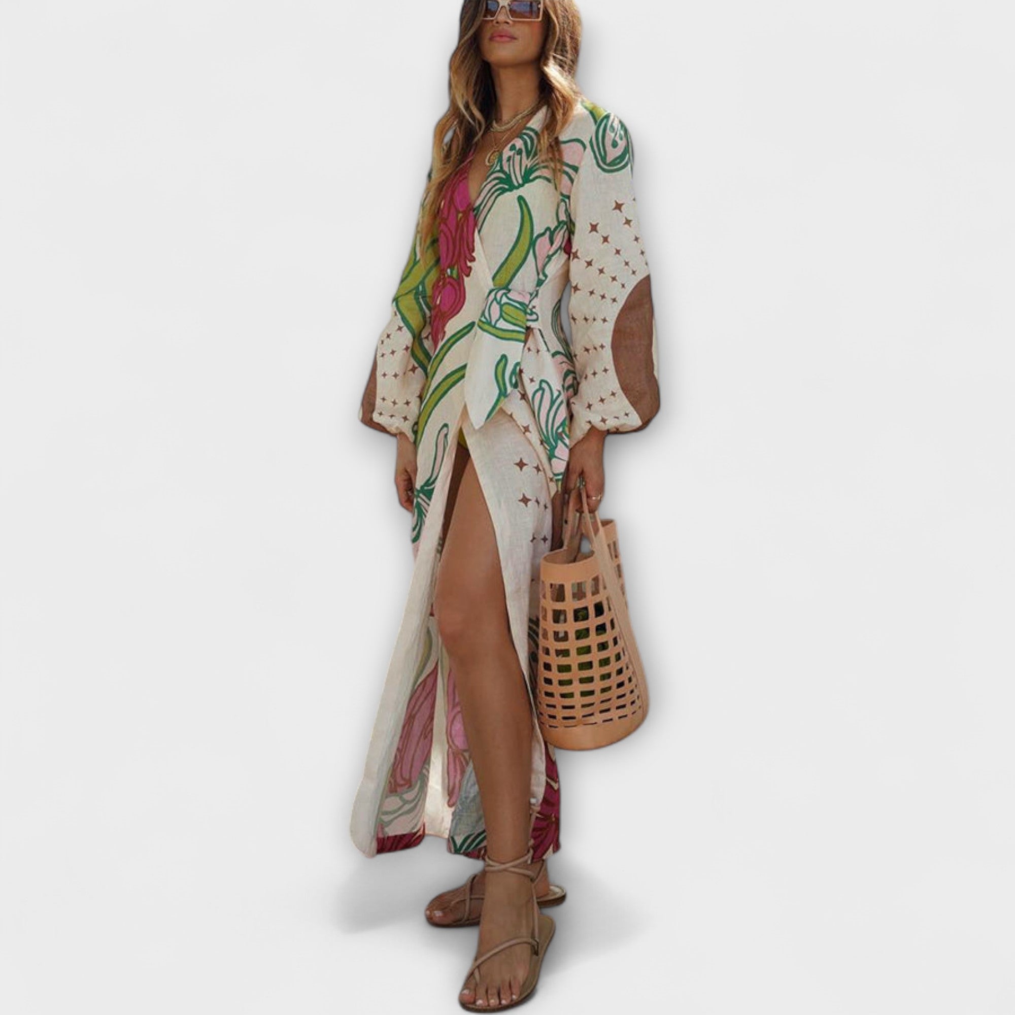 Tracey - Tie Tunic Maxi Dress