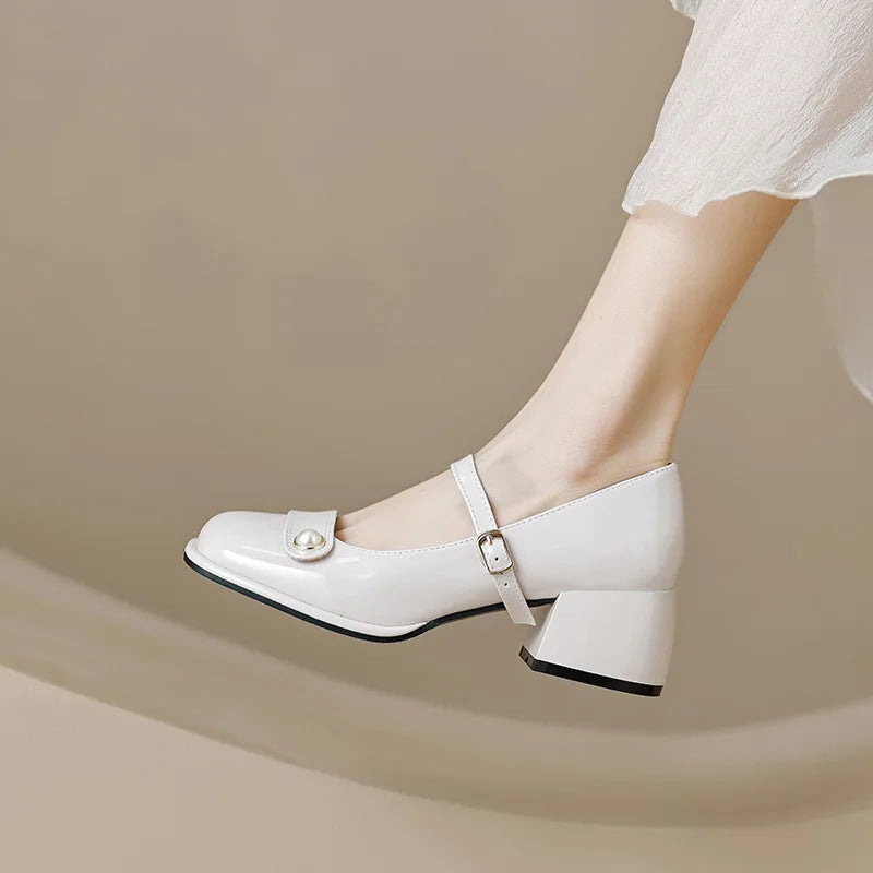 Chunky Heel Design Mary Janes