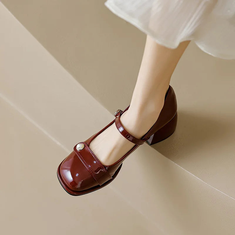 Chunky Heel Design Mary Janes