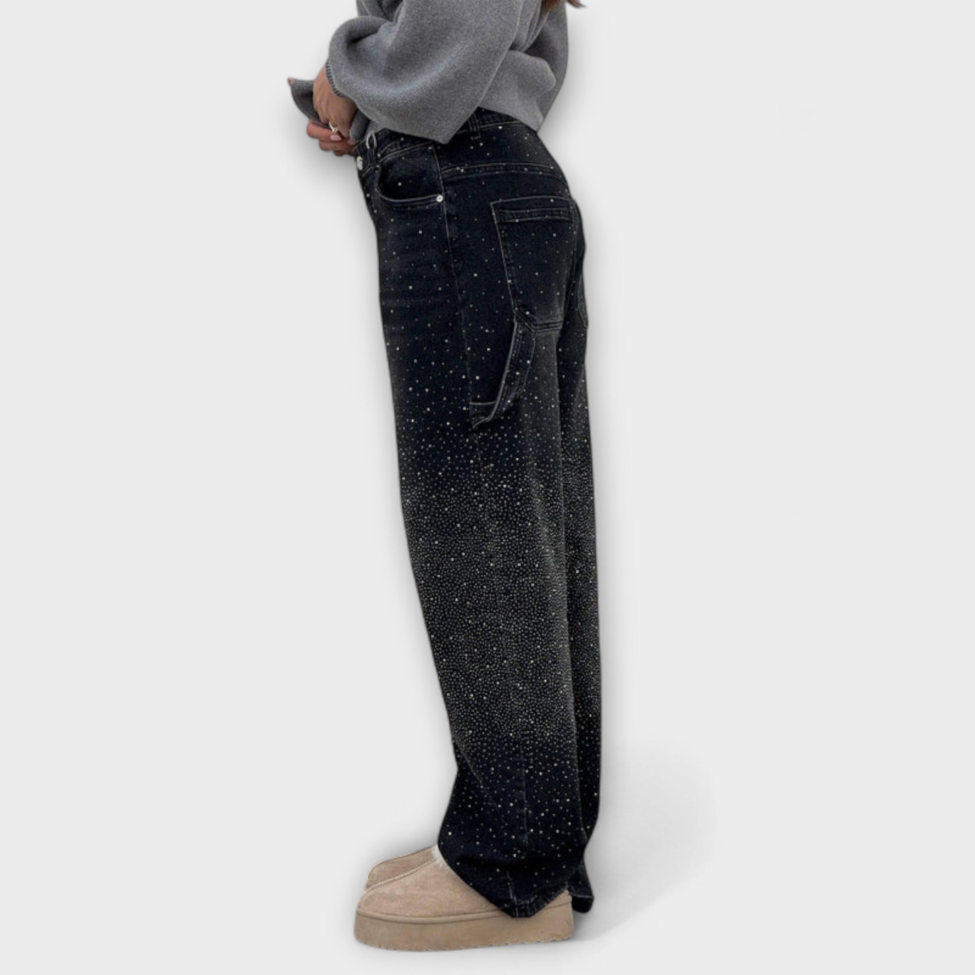 Fable - Shine Denim Jeans in Balloon Carpenter Style