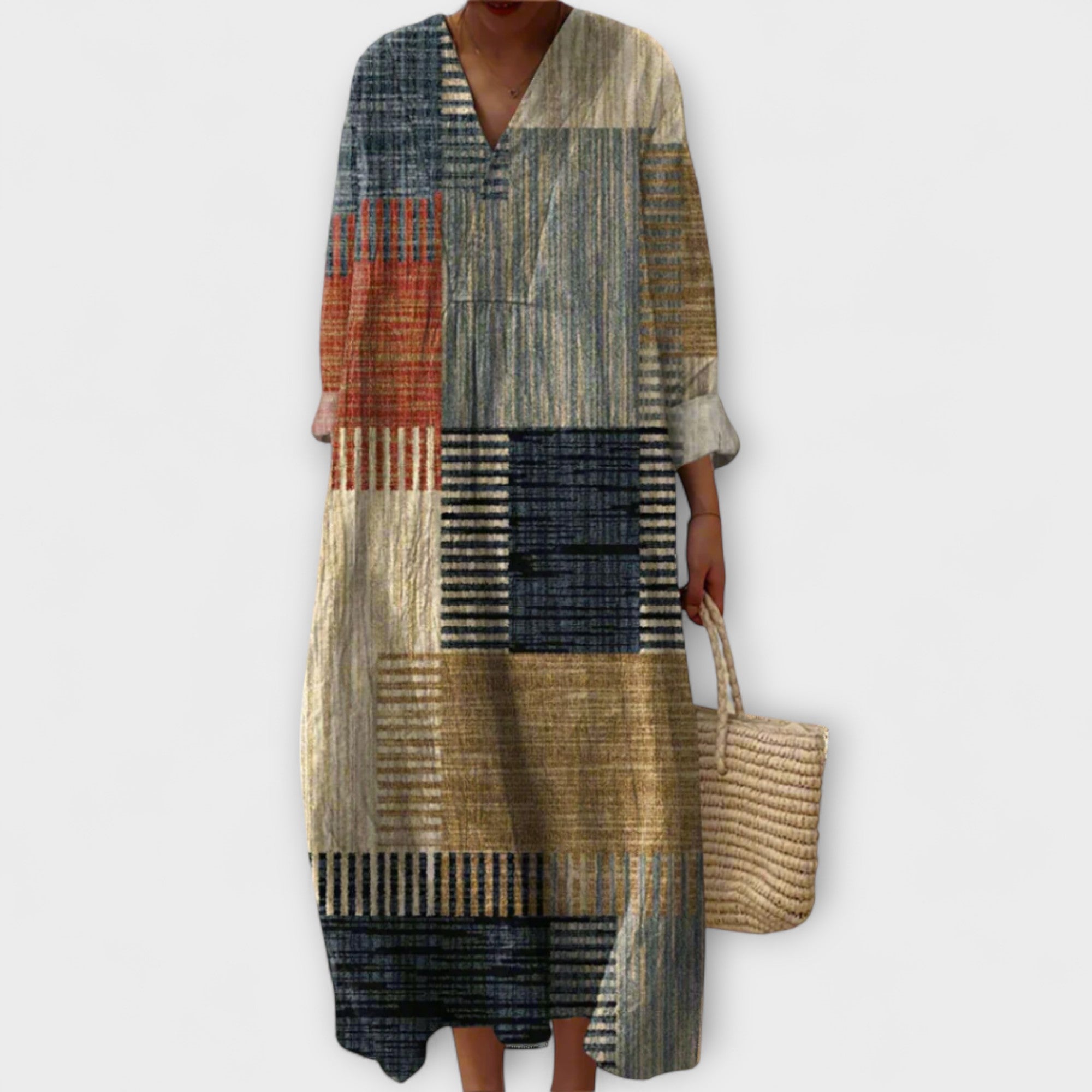 Julie - Elegant Dress with Geometric Design