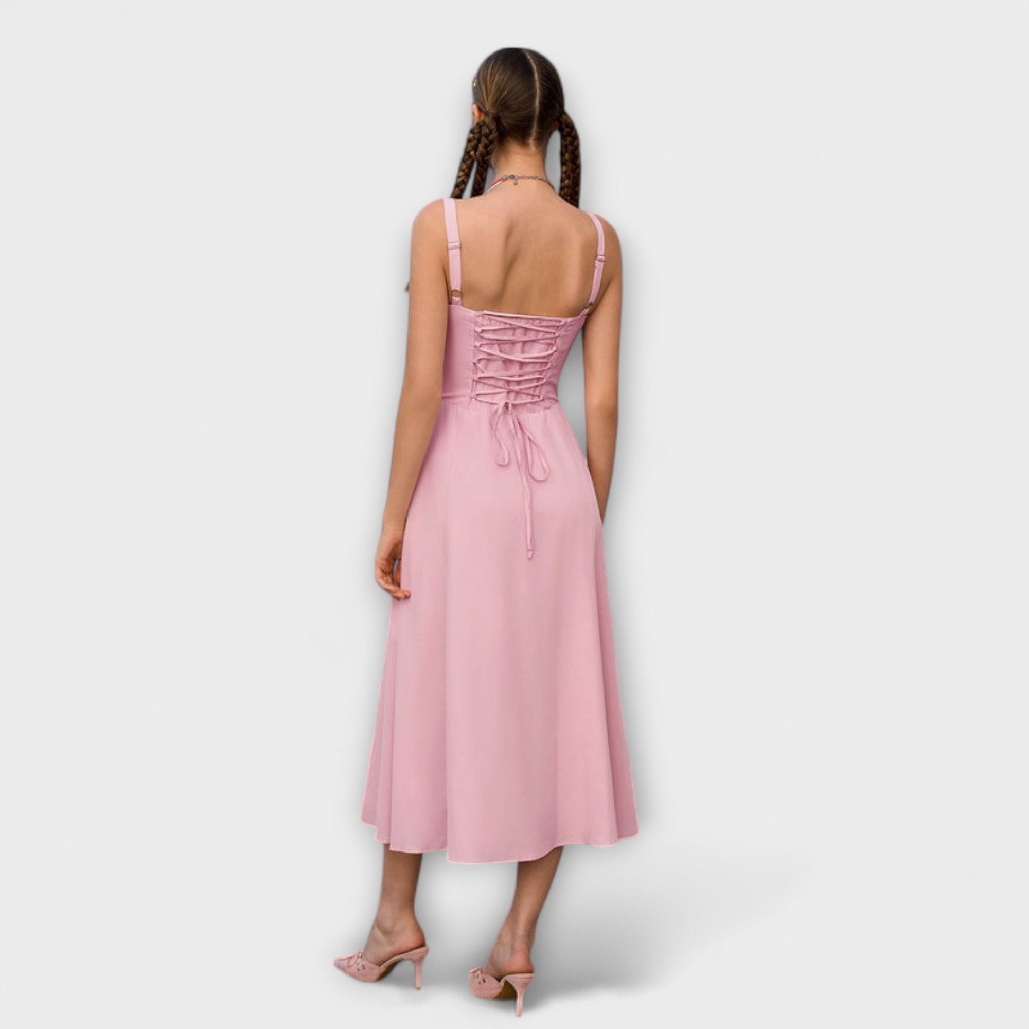Hope - Ruffled Top Dress with Slit Detail