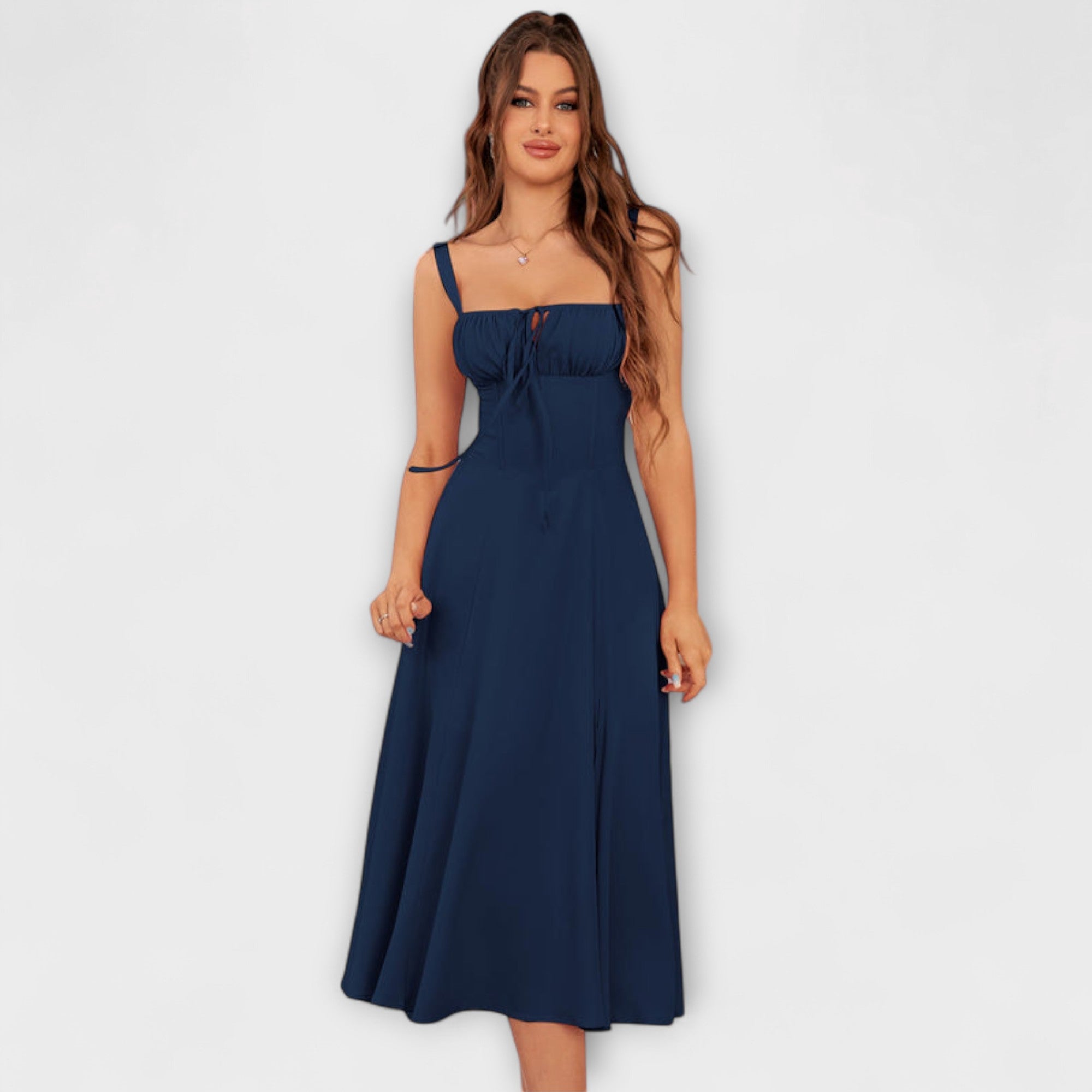 Hope - Ruffled Top Dress with Slit Detail