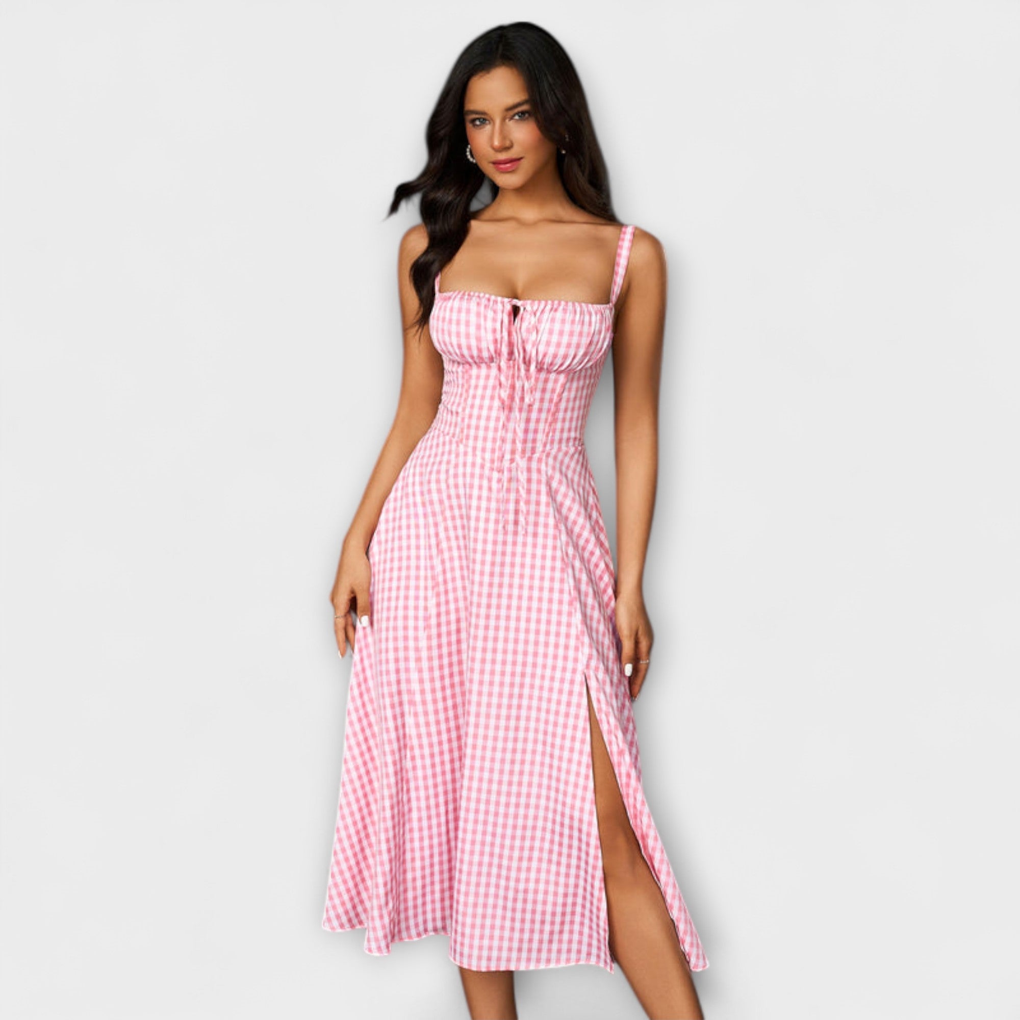 Hope - Ruffled Top Dress with Slit Detail