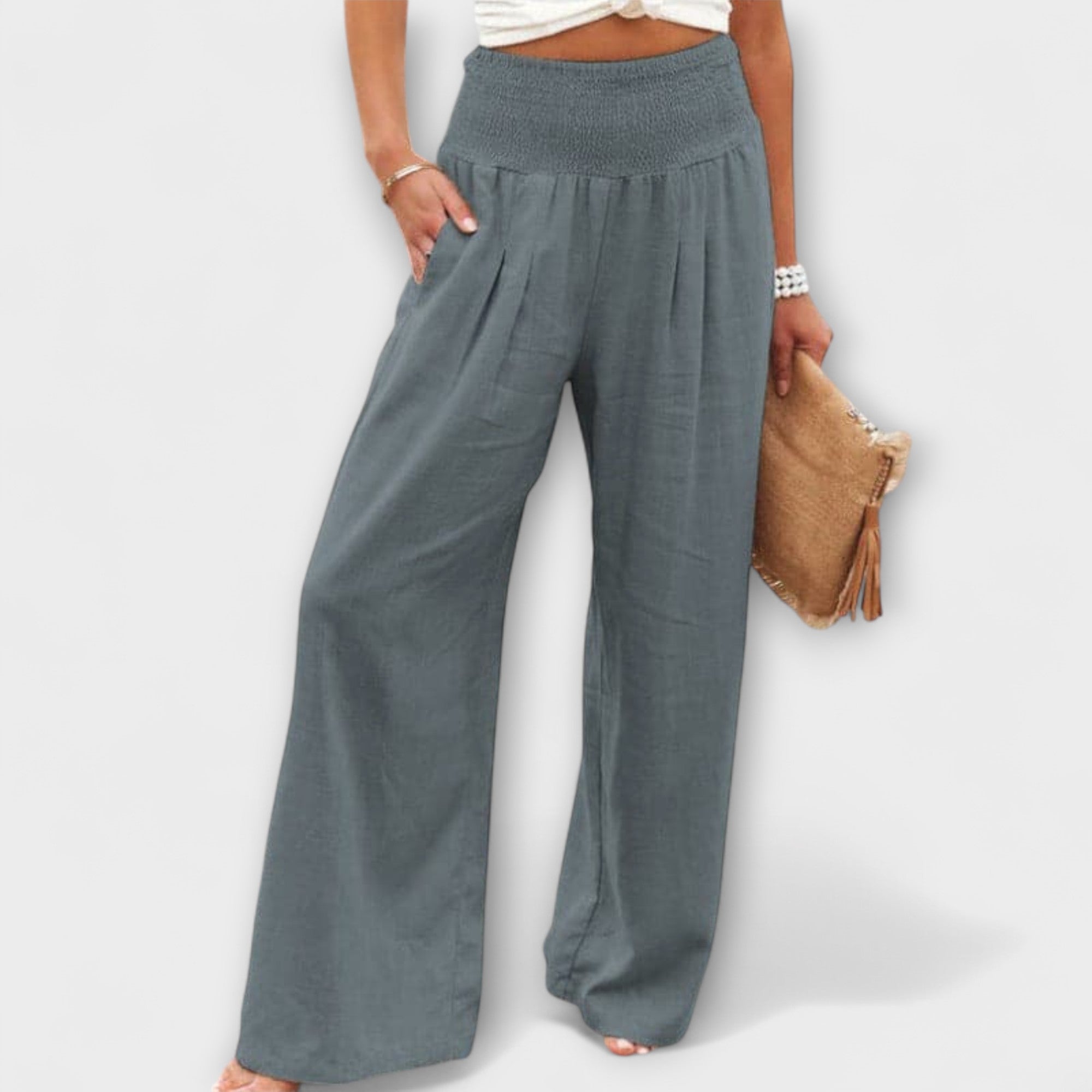 Thearya - Casual Wide Linen Pants