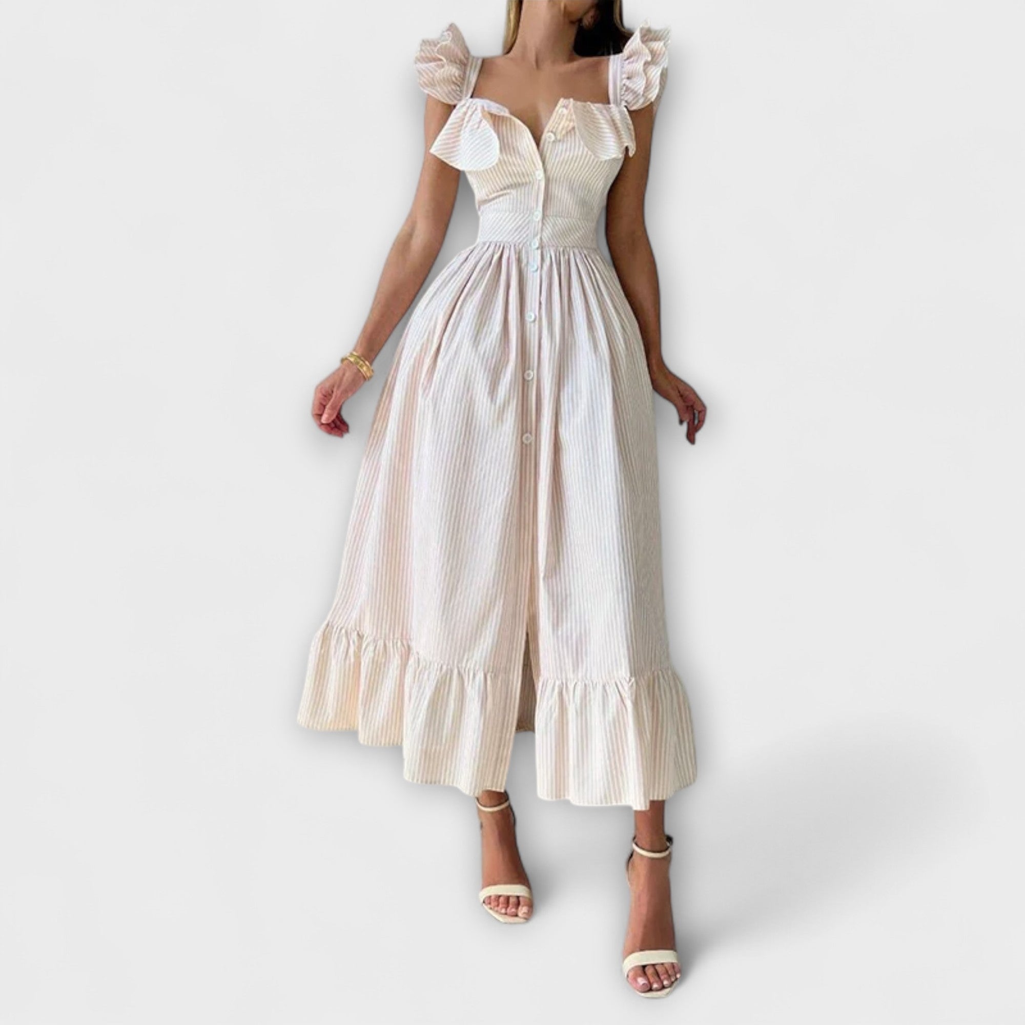 Lia - Ruffle Shirt Dress