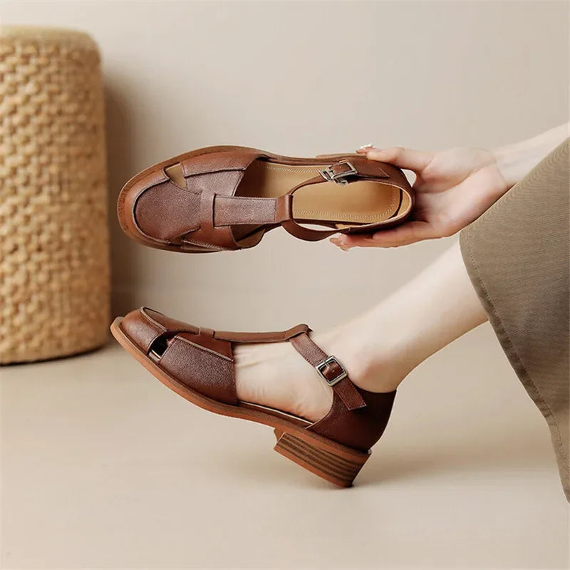 Summer Leather Mary Janes