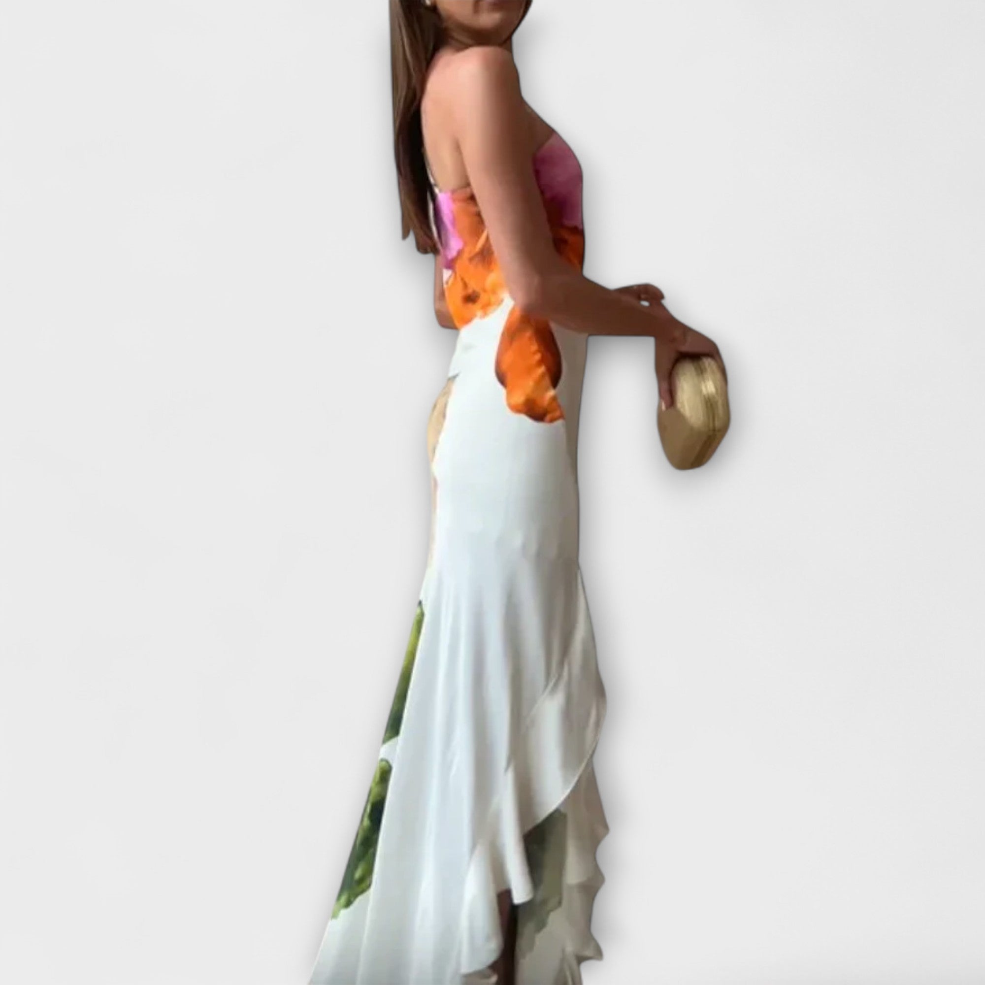 Sapphire - Elegant Patchwork Maxi Dress