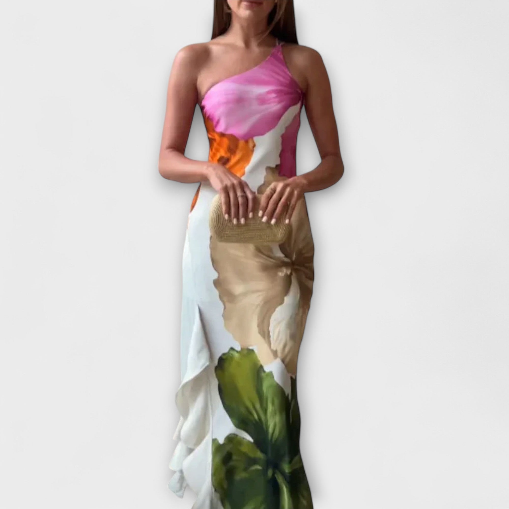 Sapphire - Elegant Patchwork Maxi Dress