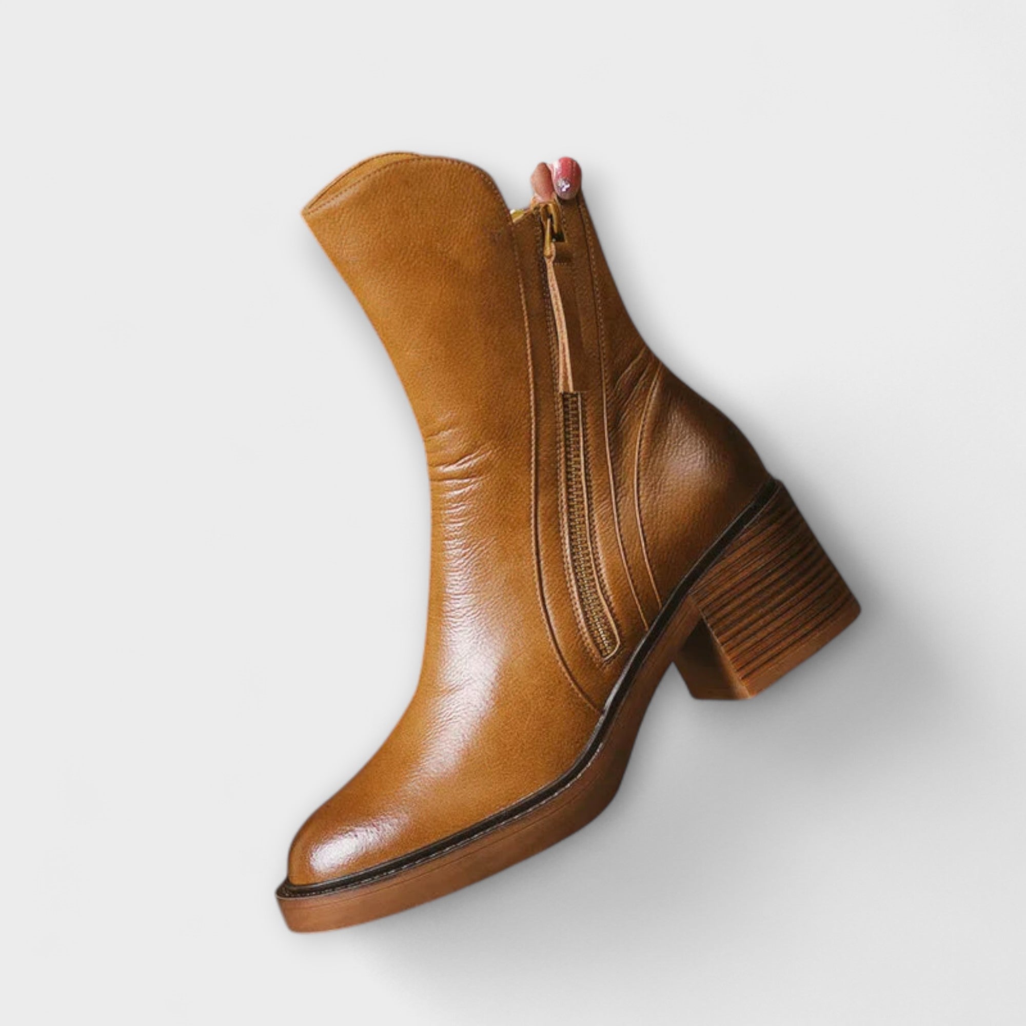 Milana – Women’s Leather Mid-Heel Boots