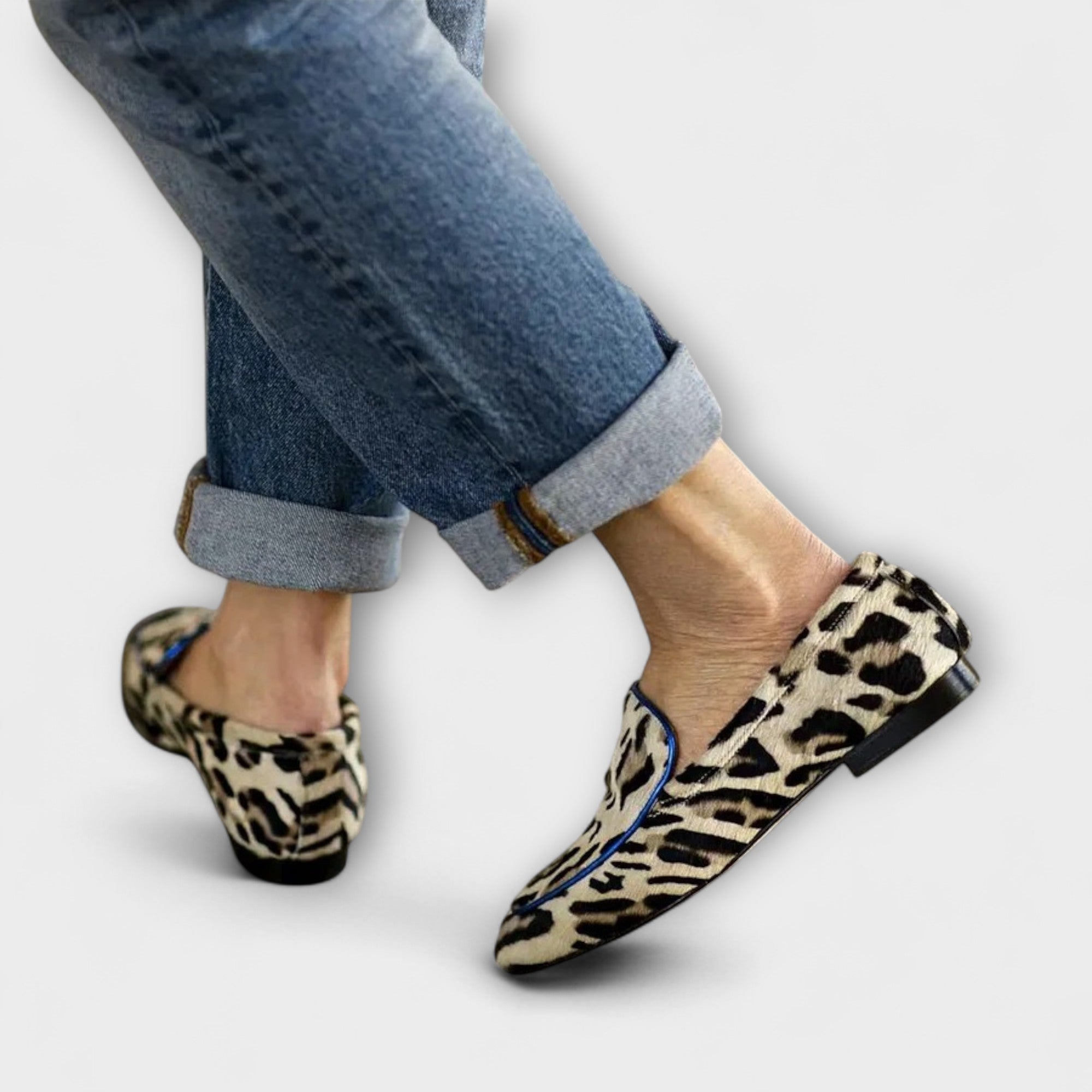 Greer – Casual Moccasins with Leopard Print