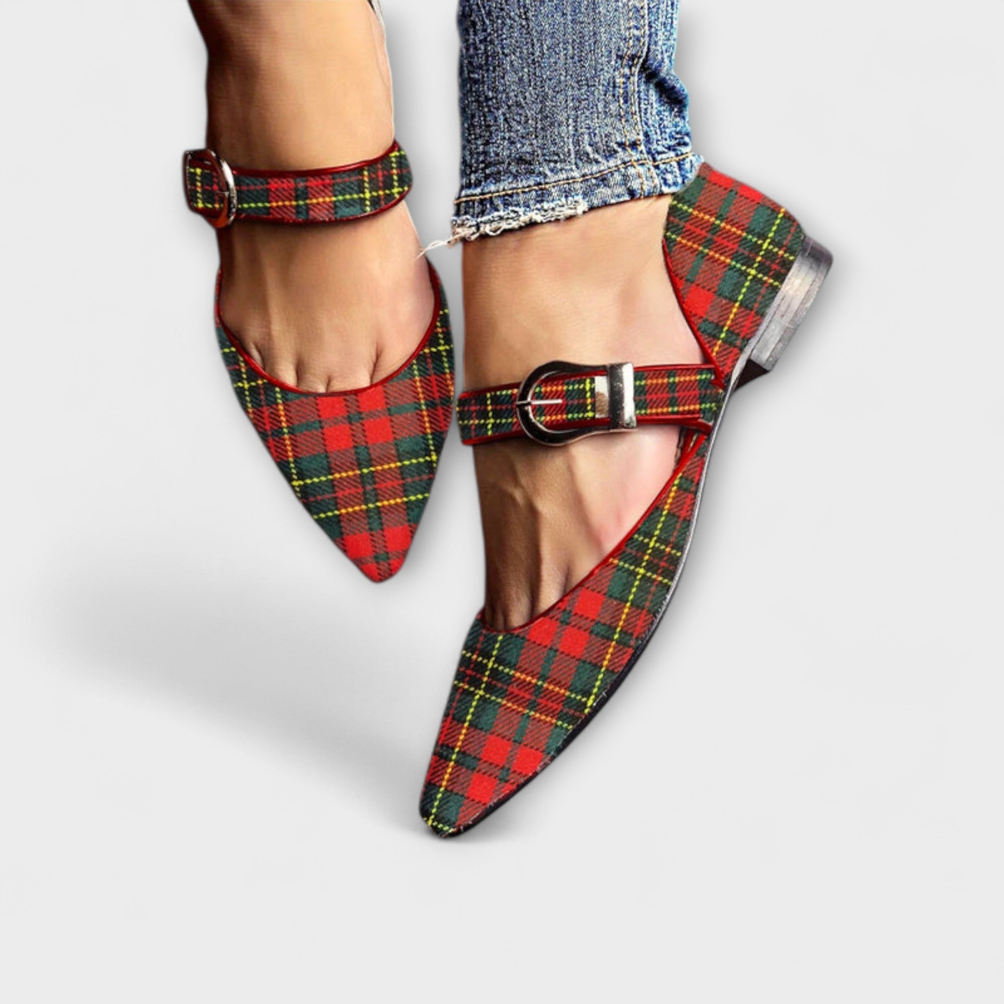 Embry – Red Lace-Up Loafers