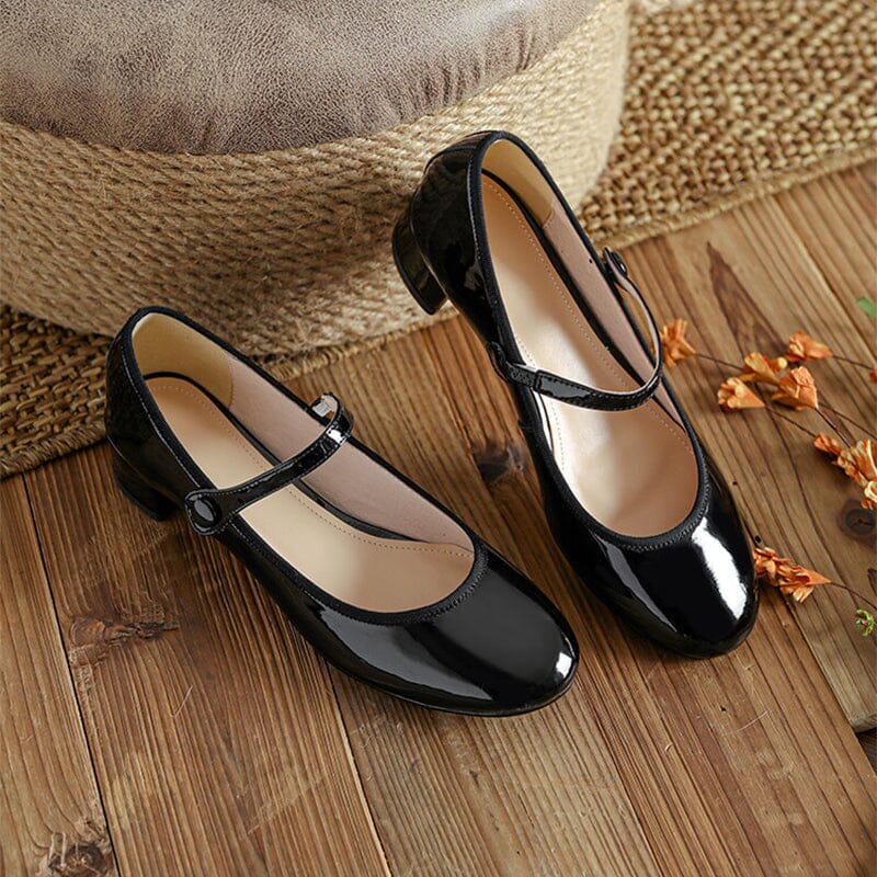 Chic Leather Mary Sandals