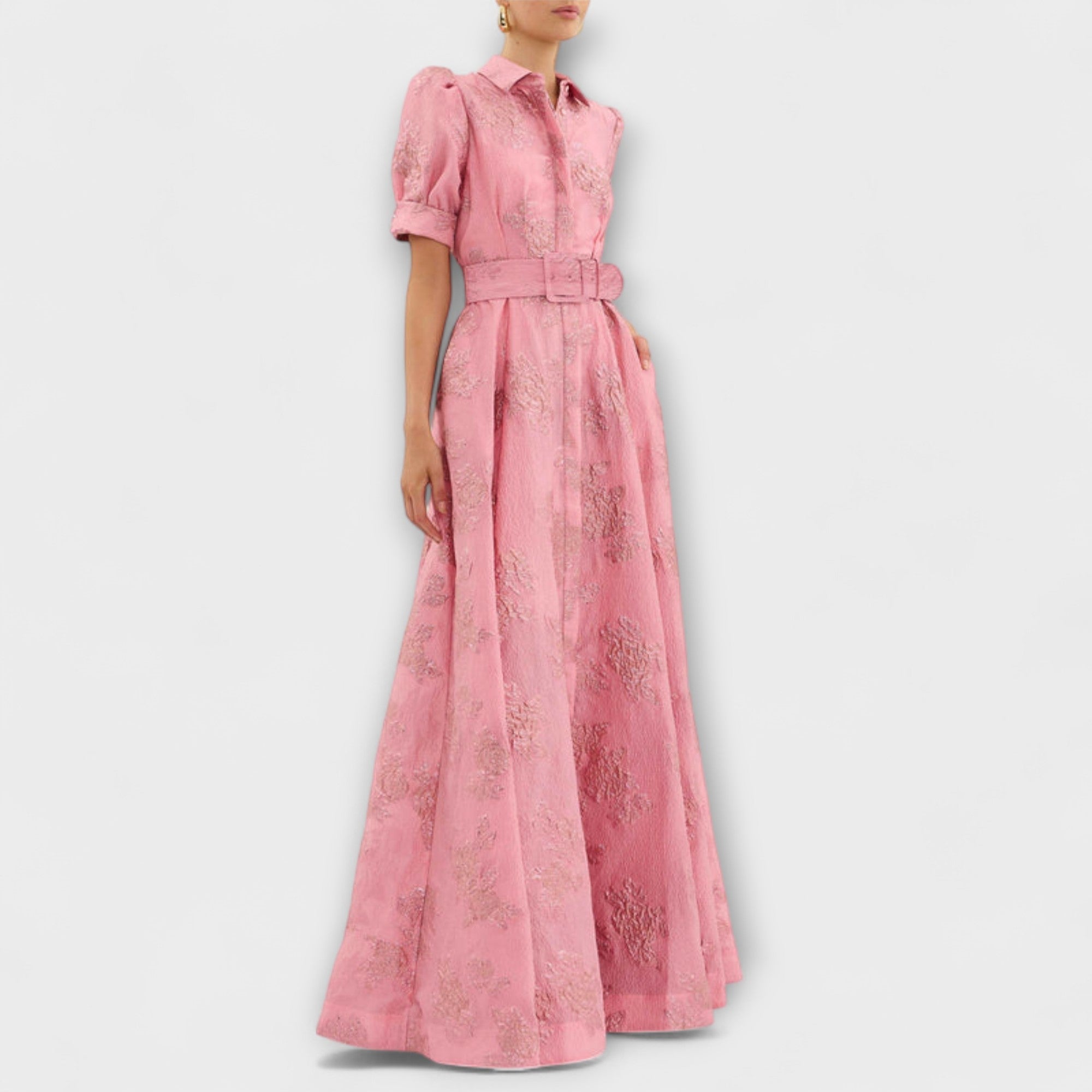 Anabella - Dress with Short Puff Sleeves