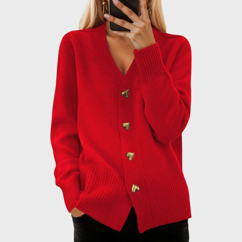 Marij – Women's Vintage Style V-Neck Sweater