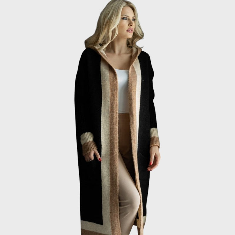 Mara – Long Hooded Cardigan with Pockets