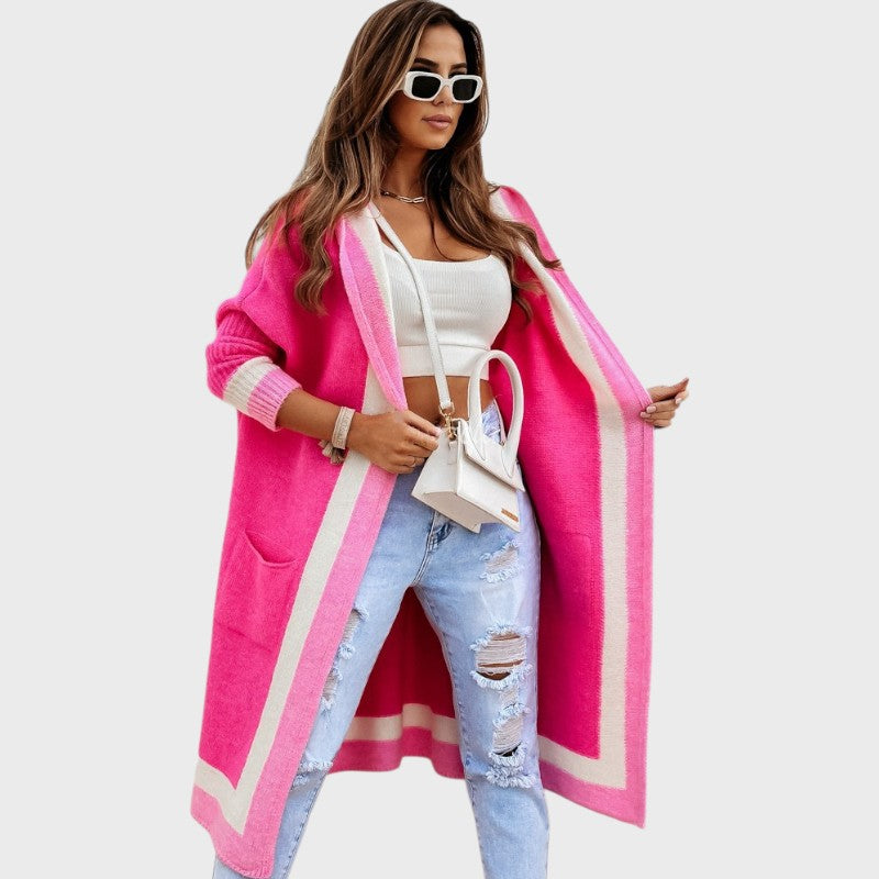 Mara – Long Hooded Cardigan with Pockets