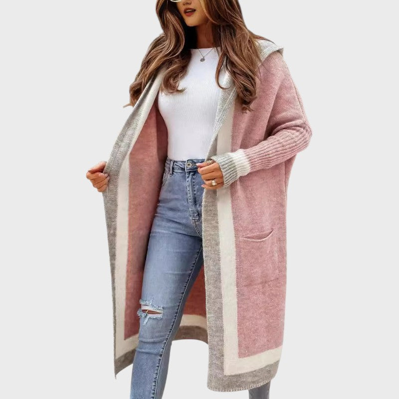 Mara – Long Hooded Cardigan with Pockets