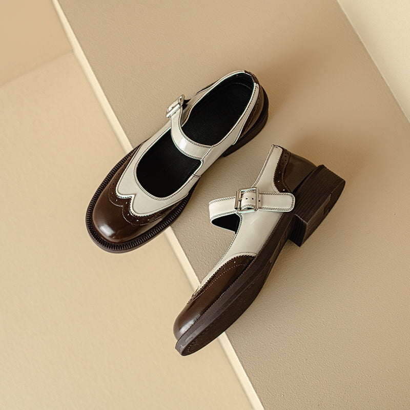 Retro Leather Mary Janes