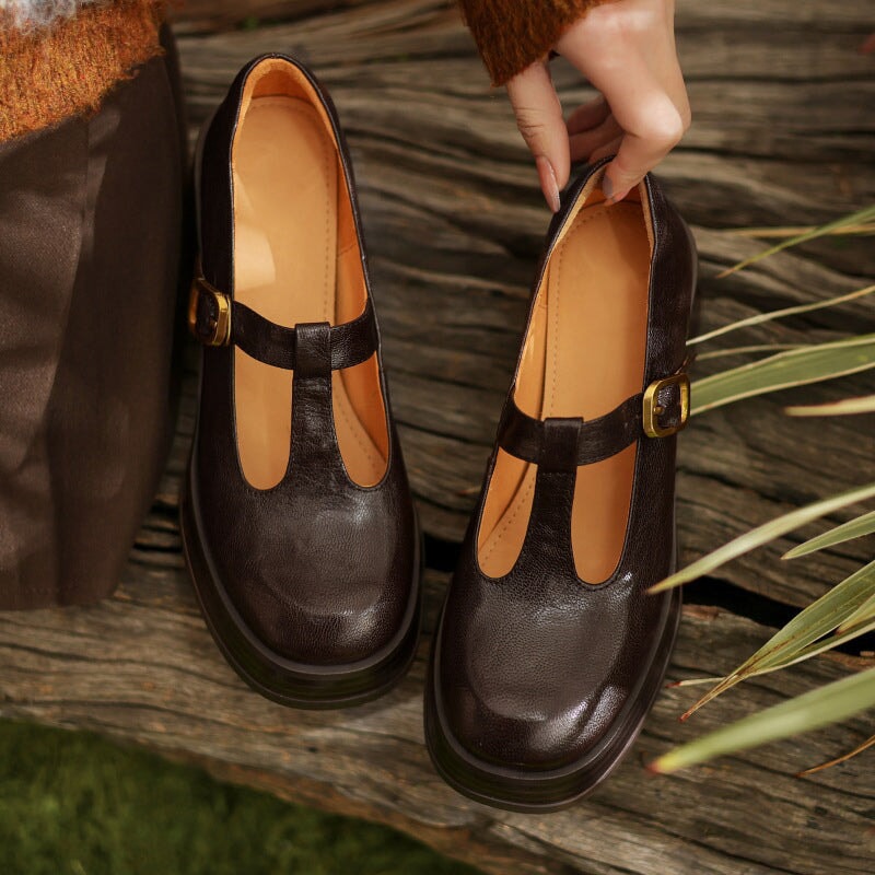 High Heel Mary Janes Sandals