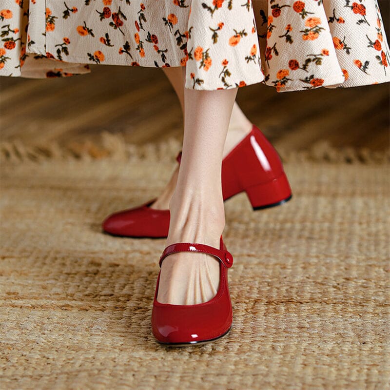 Chic Leather Mary Sandals