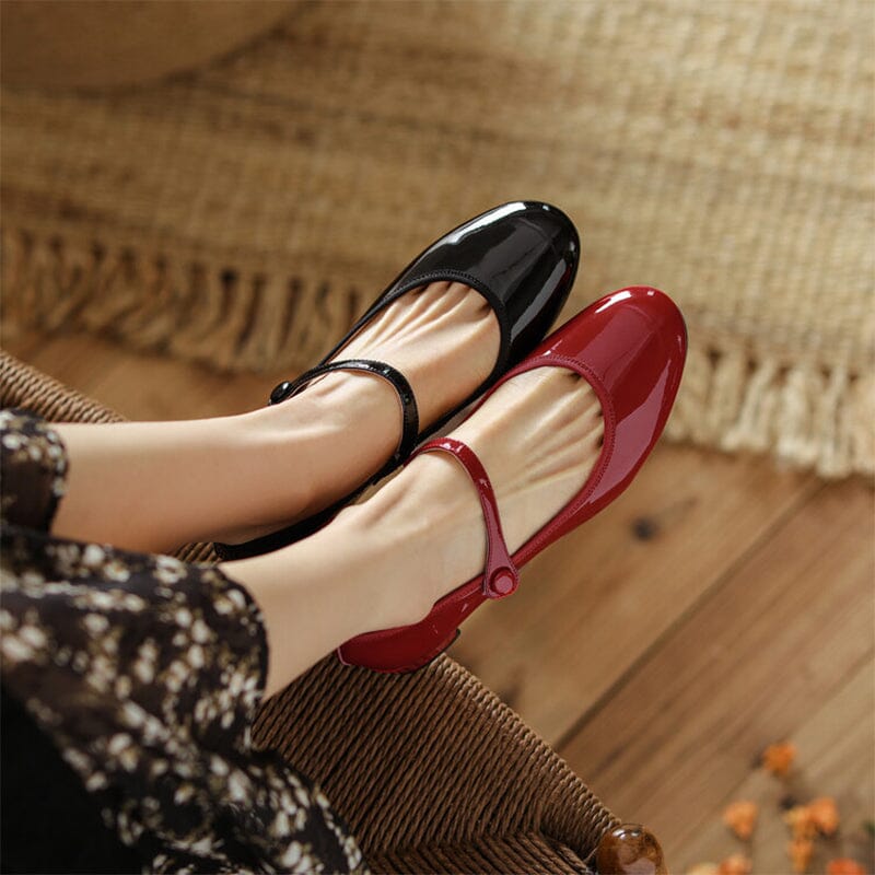 Chic Leather Mary Sandals