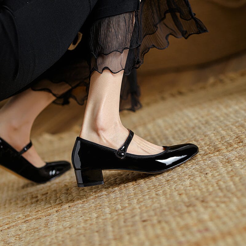Chic Leather Mary Sandals