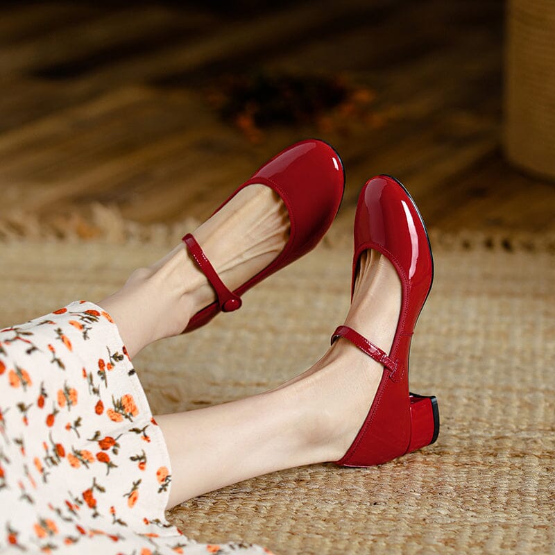 Chic Leather Mary Sandals