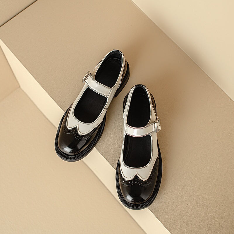 Retro Leather Mary Janes