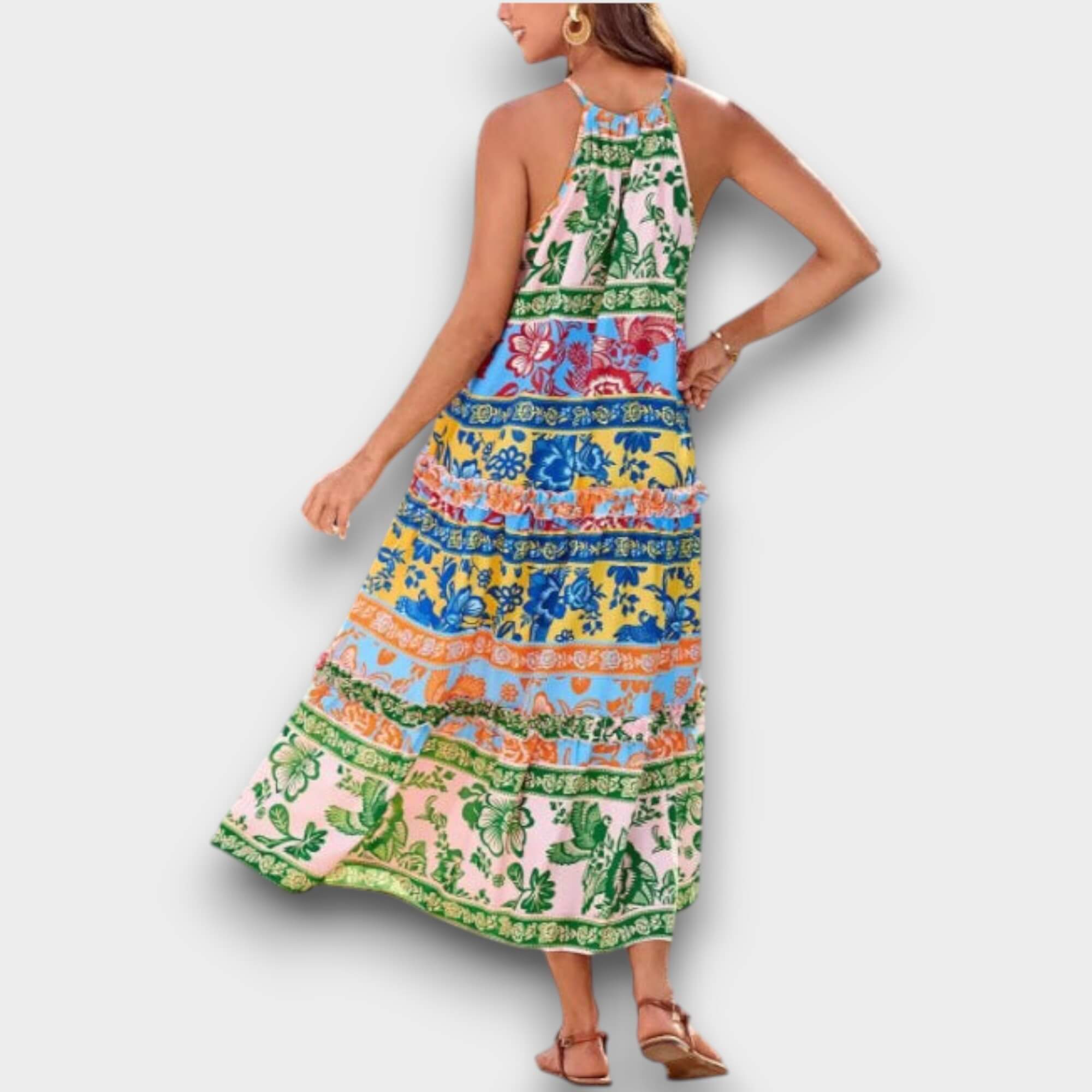 Liana – Colorful Boho Maxi Dress