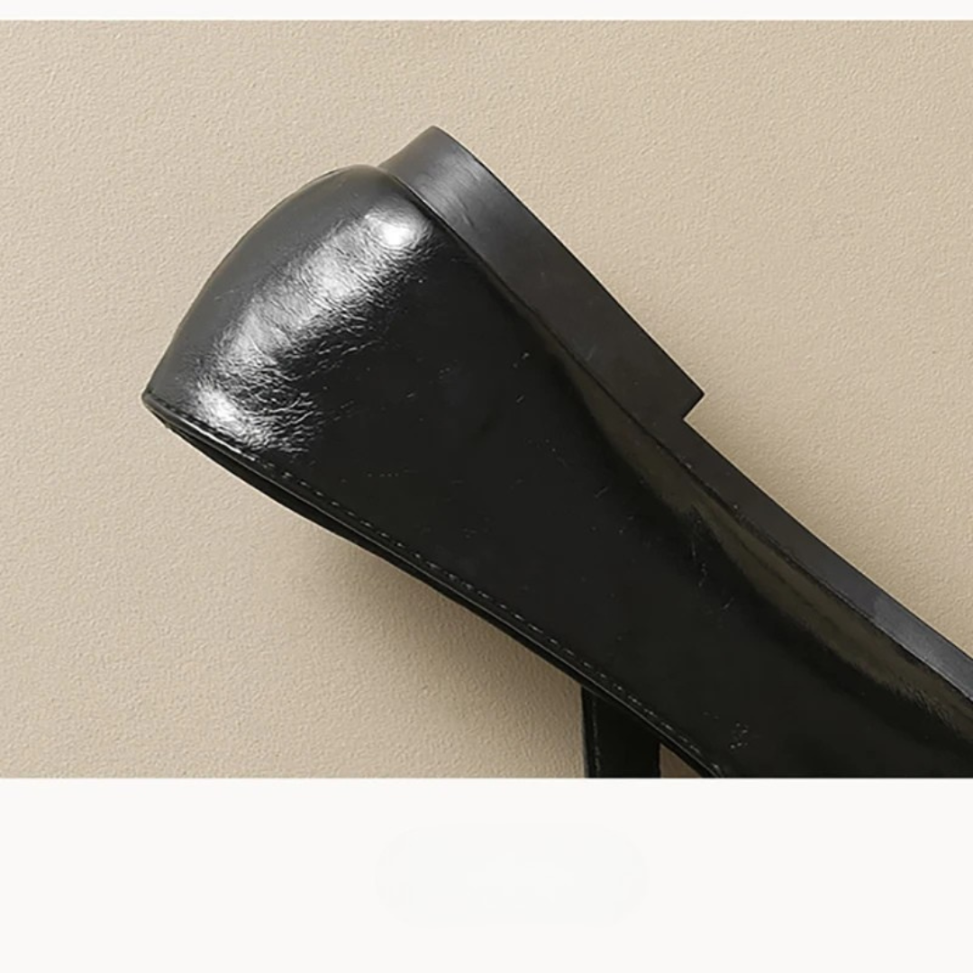 Round Toe Chunky Dress Flats