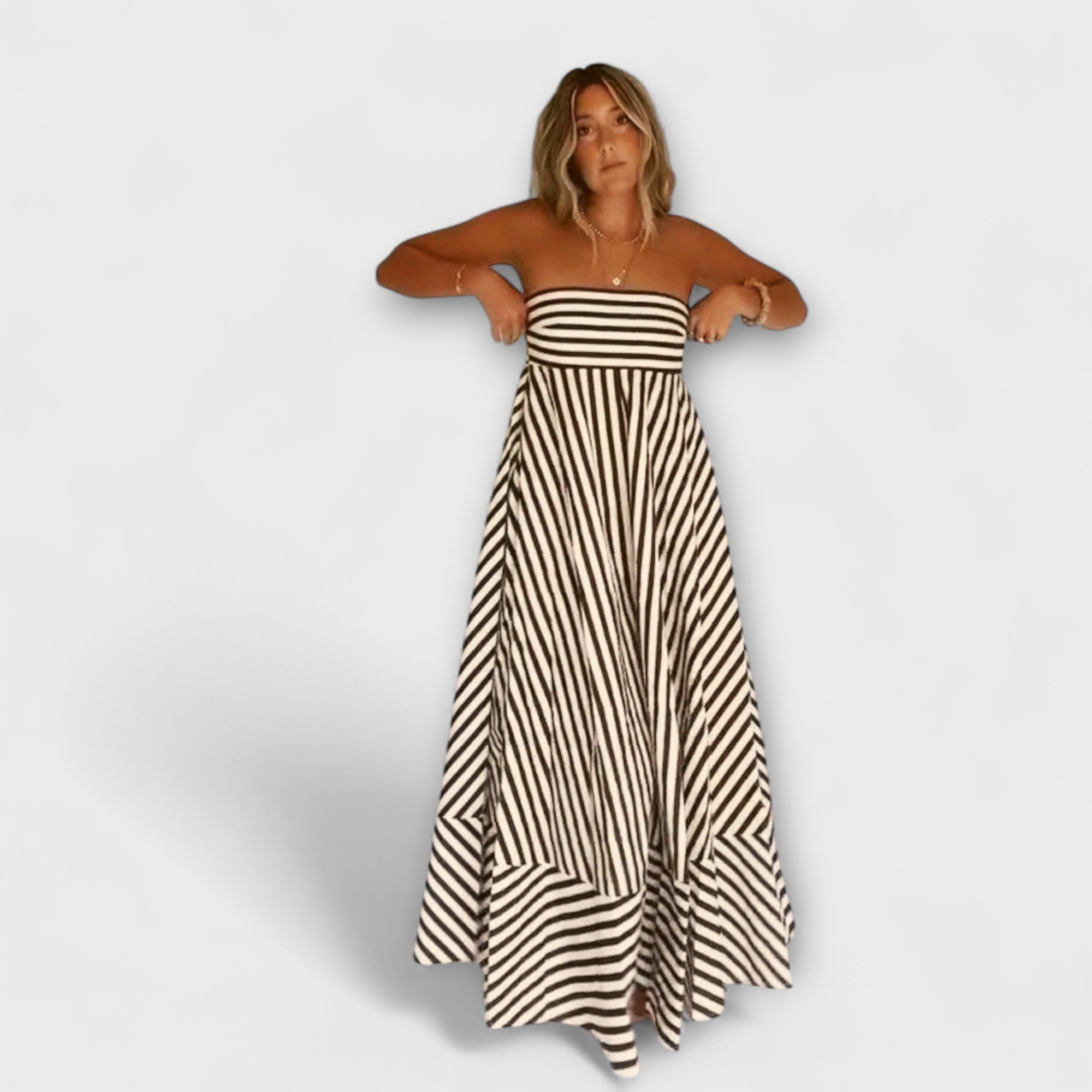 Nocturnal Charm Ruffle Maxi Dress