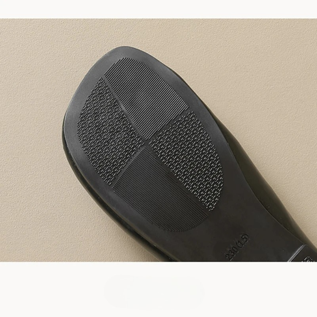 Round Toe Chunky Dress Flats