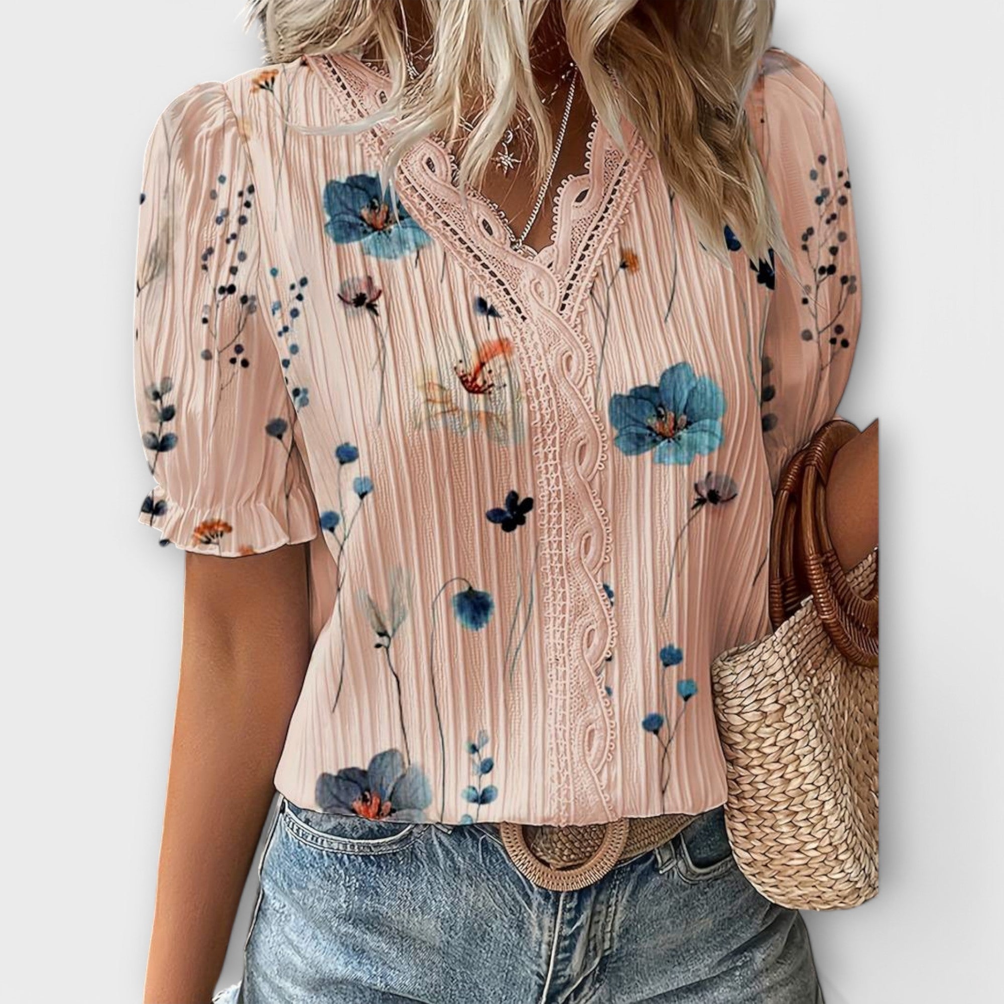 Emily - Fashionable Blouse with V-Neck