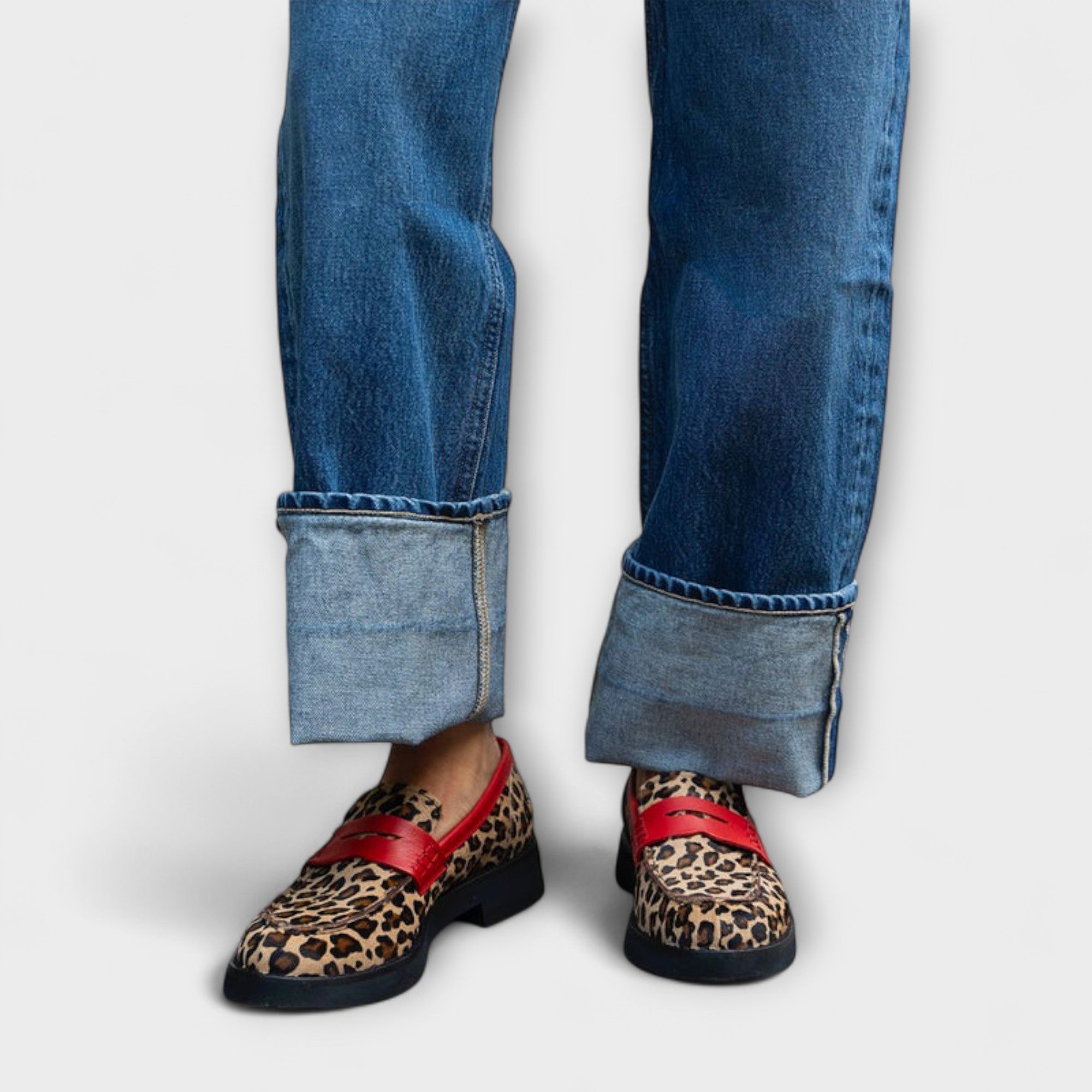 Liora – Leopard Print and Round Toe Cap