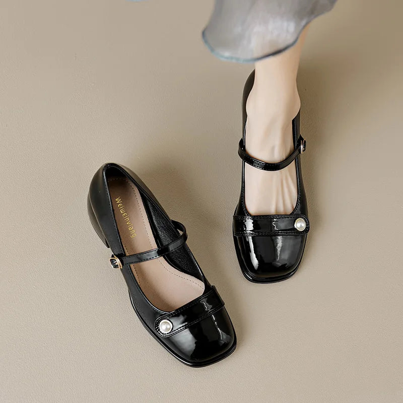 Chunky Heel Design Mary Janes