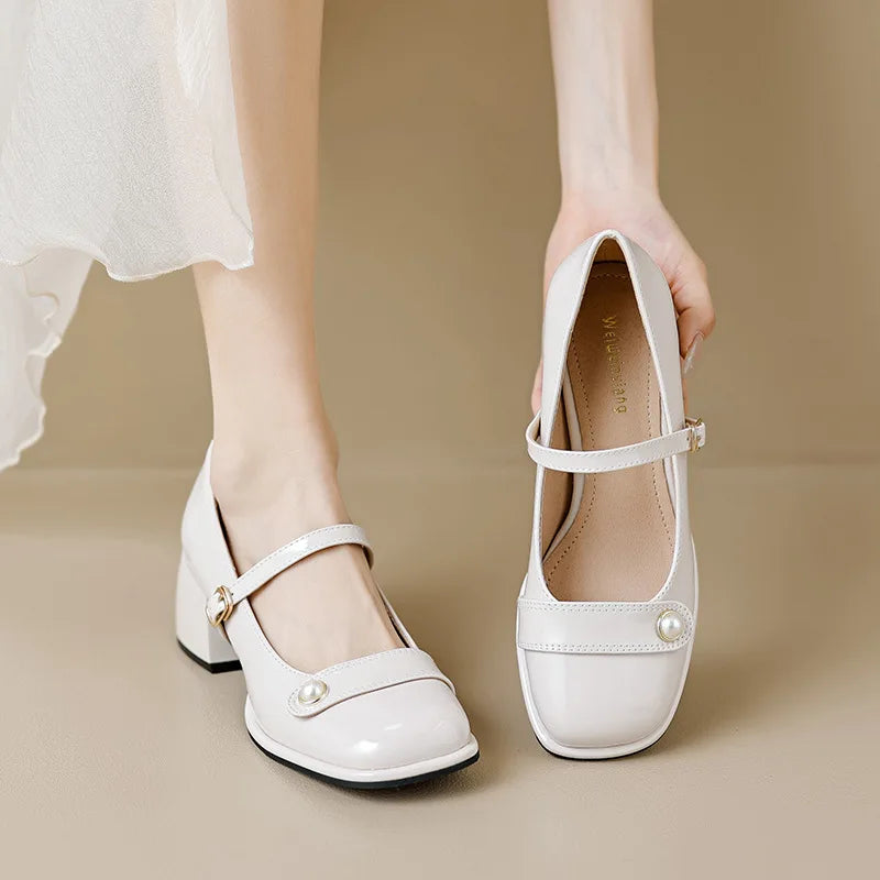 Chunky Heel Design Mary Janes