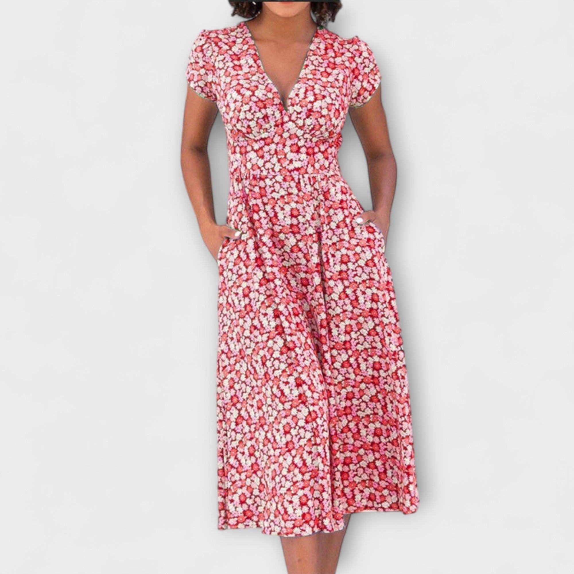 Fienna - Midi Dress with Button Placket