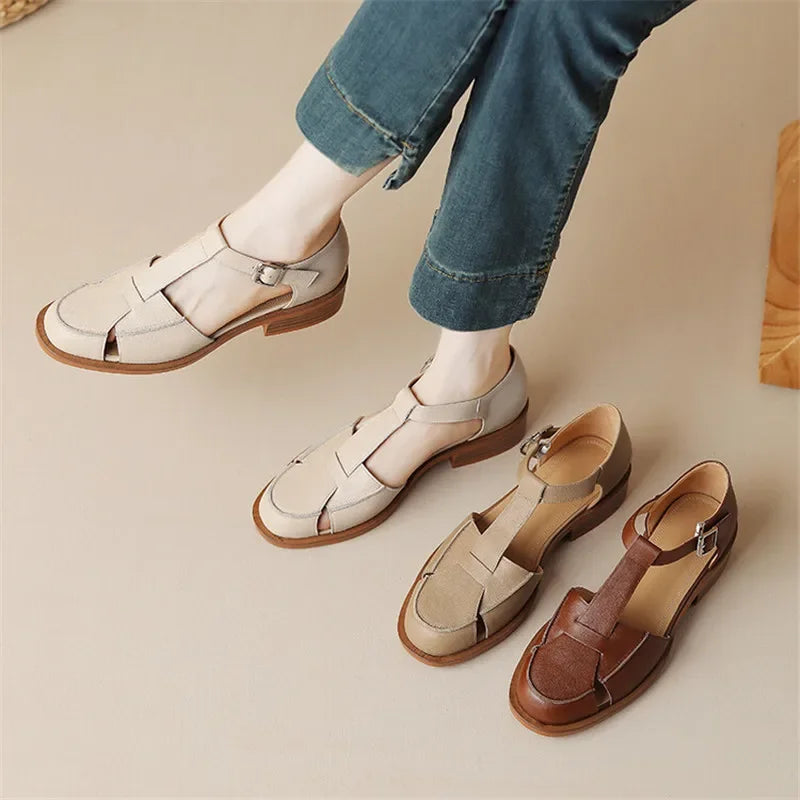 Summer Leather Mary Janes