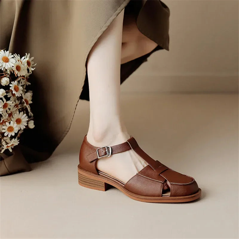 Summer Leather Mary Janes